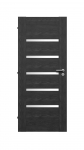 Siseukseleht Domoletti Enzo, vasakpoolne, antratsiit tamm v., 203 x 74.4 x 4 cm