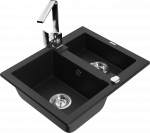 K&ouml;&ouml;givalamu Mexen Carlos 6518581500-77+670300-00, graniit, 58 cm x 47 cm x 17.7 cm, kroomi/must
