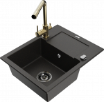 K&ouml;&ouml;givalamu Mexen Enzo 6506-75-671600-50-B, graniit, 57.6 cm x 46.5 cm x 17.4 cm, kuldne/must