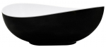 Vann, teisaldatav Besco Siya Matt B&W, 100 cm x 172 cm x 63 cm, ovaalne, valge/must