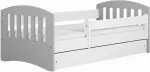Lastevoodi Kocot Kids Classic 1, valge v./hall v., 80 x 160 cm, ilma voodipesukastita, ilma madratsita