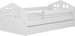Lastevoodi Kocot Kids Kacper LKA_BI_18-8ZS_BM, valge v., 80 x 180 cm, voodipesu kastiga, ilma madratsita