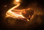 Fototapeet Artgeist Love Meteorite (Orange), 70 cm x 70 cm