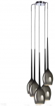 Valgusti rippuv AZzardo Izza AZ2939, E14, 5 x 40 W, must v.