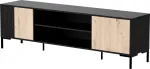 TV-laud Cama Meble Merci, tamm v./valge v./must v., 40 cm x 180 cm x 53.5 cm