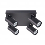 Valgusti lagi Candellux Lighting Gary, GU10, 4 x 15 W, must v.