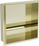 Sisseehitatav seinariiul Mexen X-Wall-NR, 10 cm x 30 cm x 30 cm, kuldne v.