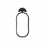 Taimede kinnitusr&otilde;ngad Bradas Anchor Rubber Tie, 5 cm x 0.4 cm, 5 cm, kumm, must v.