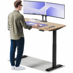 Arvutilaud reguleeritava k&otilde;rgusega Desktronic HomeOne, 140 cm x 70 cm, 72 - 122 cm, must v./bamboo v.