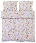 Voodipesukomplekt Spring, valge/roosa/violetne, 200 x 220 cm