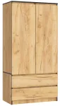 Riidekapp Akord S90, pruun v., 51 cm x 90 cm x 180 cm