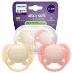 Luttide komplekt Philips Avent Ultra Soft Neutral, 0 kuud, kollane/roosa