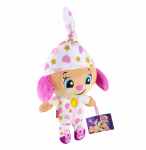 Interaktiivne m&auml;nguasi, koer Fisher Price Laugh & Learn Cuddle N Snuggle Sis, 28 cm, valge v./roosa v.
