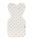 &Otilde;huke magamiskott beebile Love To Dream Swaddle UP 1.0T, valge v./punane v., 68 cm x 29 cm