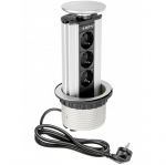Sisseehitatud pikendusjuhe Gt Furniture sockets, AE-BPW3GS-80, 3G1.5, 1.8 m, 3 pesa