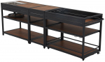Aialaud Home4you Boden, pruun v./must v., 264 cm x 60 cm x 85 cm