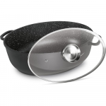 Kastrul Lamart Oval LT1309, 26.5 cm, 8 l, must v.