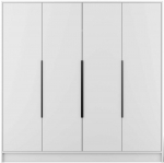 Riidekapp ADRK Palladio, valge v./must v., 51 cm x 200 cm x 200 cm