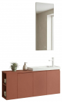 Vannitoa m&ouml;&ouml;bli komplekt Kalune Design Perla 110-347, matt kaneel v., 22 cm x 110 cm x 45 cm