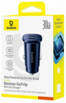 Auto laadija Baseus GoTrip, 2 x USB Type C, must v., 30 W