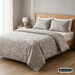 Voodipesukomplekt Okko LINEA, pruun v., 50 x 70 cm, 140 x 200 cm, 2 os.