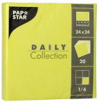Pabersalvr&auml;tikud Pap Star Daily, 24 cm x 24 cm, laim v., 20 tk