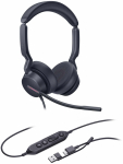 Juhtmega k&otilde;rvaklapid Yealink UH46 Dual UC USB-C/A 1308183, must v.