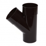 Vihmaveetoru kolmik Scala, 45 &deg;, &Oslash; 8 cm, pol&uuml;vin&uuml;&uuml;lkloriid (pvc), pruun v.