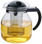 Teekann koos kurnaga Asi Collection, 1.5 l, l&auml;bipaistev v./must v.