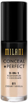 Vedel jumestuskreem Milani Conceal + Perfect, 01 creamy vanilla, 30 ml