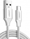 Juhe Ugreen 60130, USB/USB-C, 50 cm, valge v.