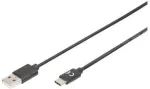 Kaabel Digitus USB - USB-C AK-300154-018-S USB, USB-C, 1.8 m, must v.