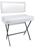 Tualettlaud Kalune Design Doha, valge v./must v., 89 cm x 100 cm x 50 cm
