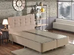 Voodi &uuml;hekohaline Kalune Design Polo, 100 x 200 cm, hele pruun v., ilma madratsita