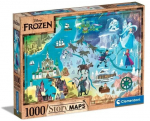 Pusle Clementoni Disney Maps Frozen 39784, 50 cm x 70 cm, 1000 tk, mitmev&auml;rviline