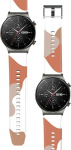 Rihmad Hurtel Wristband for Huawei Watch GT2 Pro, pruun/valge