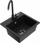 K&ouml;&ouml;givalamu Mexen Milo 6505-77-670200-70-B, graniit, 43.5 cm x 41 cm x 17.1 cm, must