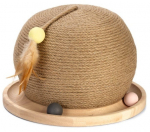 Kraapimispost kassile Designed by Lotte Scratch and Play Sphere Mila, 29.5 cm x 29.5 cm x 22 cm