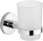Vannitoa klaas ja hoidik Mexen Remo, kroom, 10 cm x 10 cm x 6.8 cm
