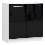 K&ouml;&ouml;gi valamukapp Akord Oliwia S80, valge v./must v., 46 cm x 80 cm x 82 cm