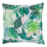 Dekoratiivpadjap&uuml;&uuml;r My home Tropical, roheline v./mitmev&auml;rviline, 42 cm x 42 cm