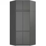 Riidekapp Akord Furniture Factory S100, grafiit v., 100 cm x 50 cm x 235 cm