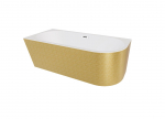 Vann, teisaldatav Besco Zoya Glam, 170 cm x 80 cm x 59 cm, nurga-, kuldne/kroom