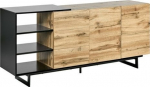 Kummut Beliani Fiora, must v./pruun v., 75 cm x 160 cm x 40 cm