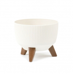 Lillepott Lamela Roma 957-74, plastik, &Oslash; 29 cm, kreemjasvalge