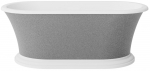 Vann, teisaldatav Besco Ziva Glam, 160 cm x 75 cm x 61 cm, ovaalne, valge/h&otilde;be