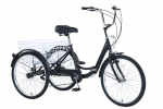 Jalgratas linna- Louke Tricycle, 26 ", 18" raam, must v., korviga