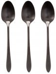 Dessertlusikas Homla Stilo, roostevaba teras, must, 3 tk