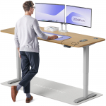 Arvutilaud reguleeritava k&otilde;rgusega Desktronic HomePro, 200 cm x 80 cm, 63 - 128 cm, tamm v./hall v.