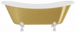 Vann, teisaldatav Besco Amelia Glam, 190 cm x 77 cm x 69 cm, ovaalne, kuldne/kroom